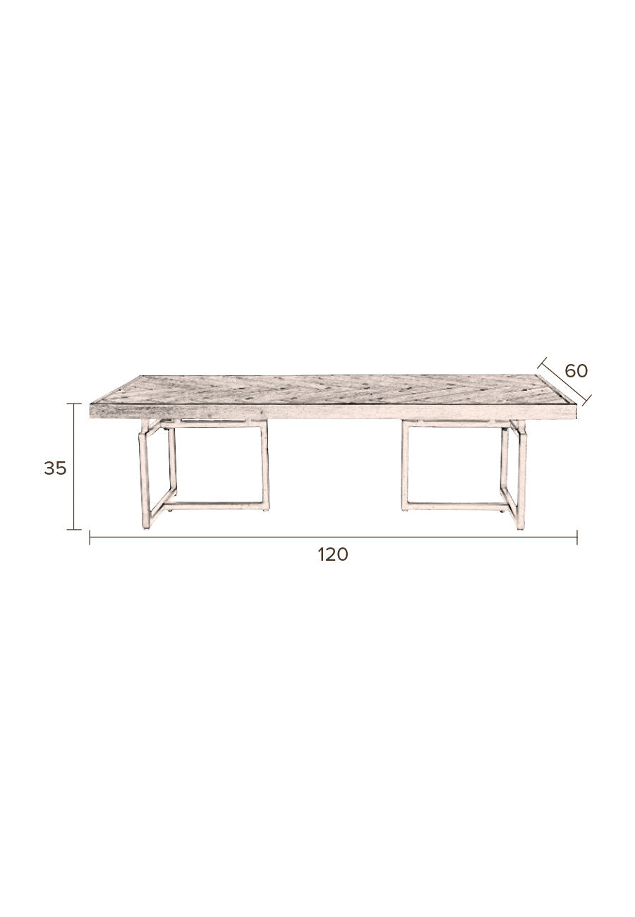 Beistelltisch Class in Braun/Messing präsentiert im Onlineshop von KAQTU Design AG. Beistelltisch ist von Dutchbone