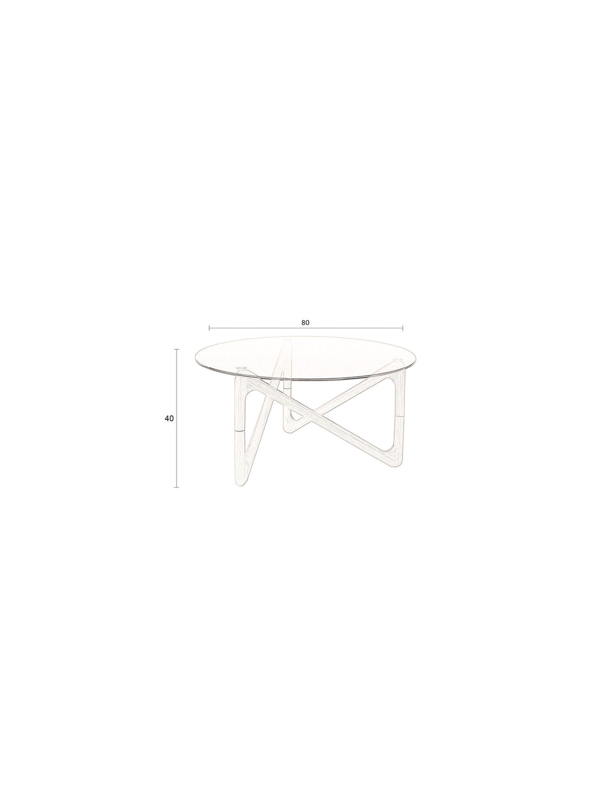 Kaffeetisch Naia in Dunkelgrau / Natur präsentiert im Onlineshop von KAQTU Design AG. Couchtisch ist von Dutchbone