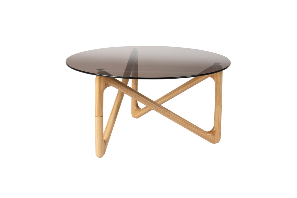 Kaffeetisch Naia in Dunkelgrau / Natur präsentiert im Onlineshop von KAQTU Design AG. Couchtisch ist von Dutchbone