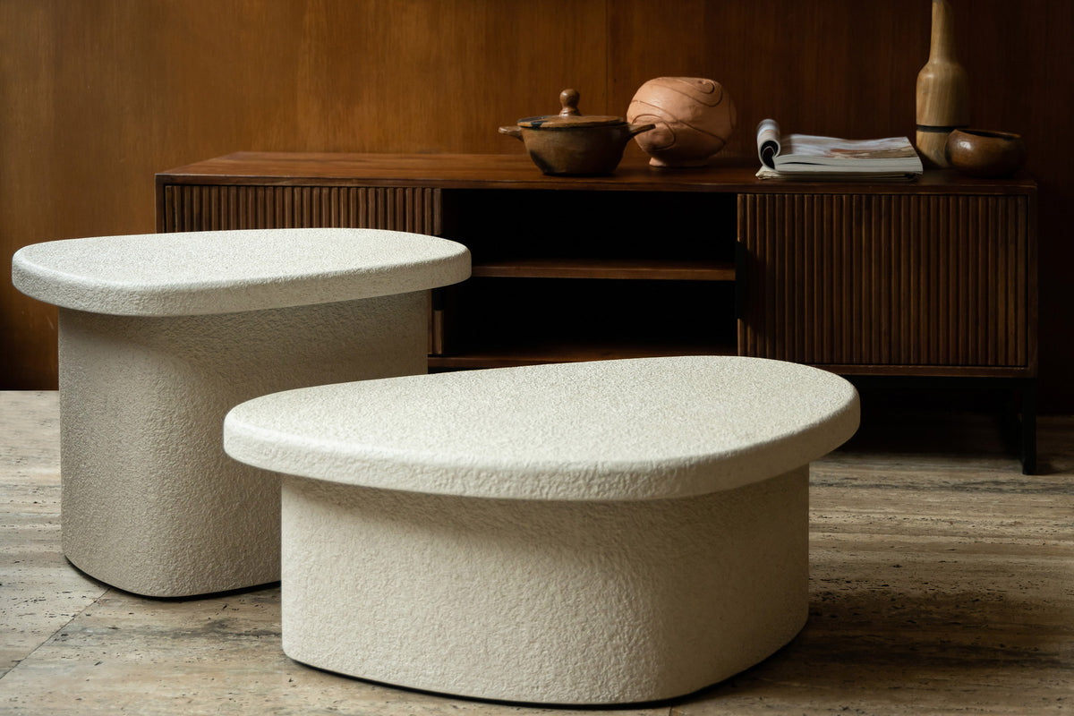 Beistelltisch Veda High in Beige präsentiert im Onlineshop von KAQTU Design AG. Beistelltisch ist von Dutchbone