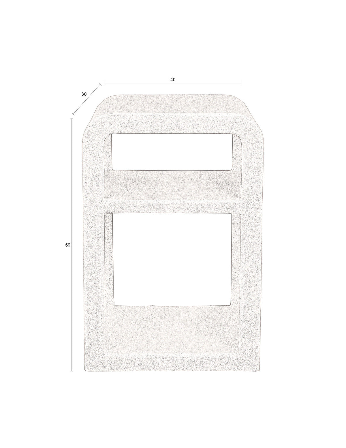 Beistelltisch Bed Veda in Beige präsentiert im Onlineshop von KAQTU Design AG. Beistelltisch ist von Dutchbone