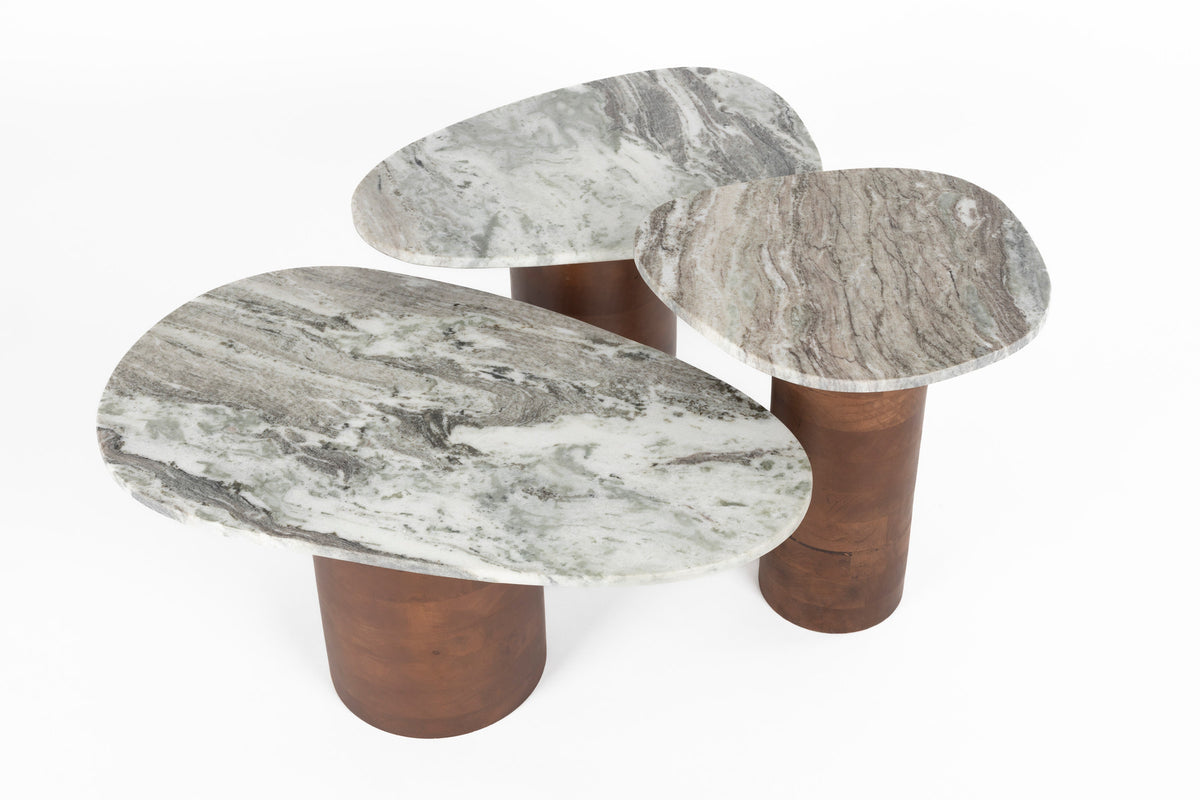 Beistelltisch Suki (3er-Set) in Braun präsentiert im Onlineshop von KAQTU Design AG. Couchtisch ist von Dutchbone
