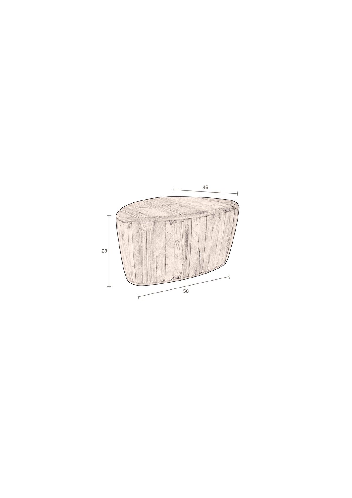 Couchtisch Ayla in Braun präsentiert im Onlineshop von KAQTU Design AG. Beistelltisch ist von Dutchbone