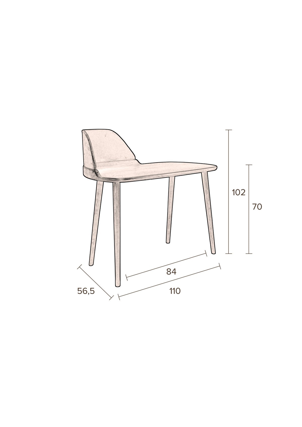 Schreibtisch Finn in Mehrfarbig präsentiert im Onlineshop von KAQTU Design AG. Schreibtisch ist von Dutchbone