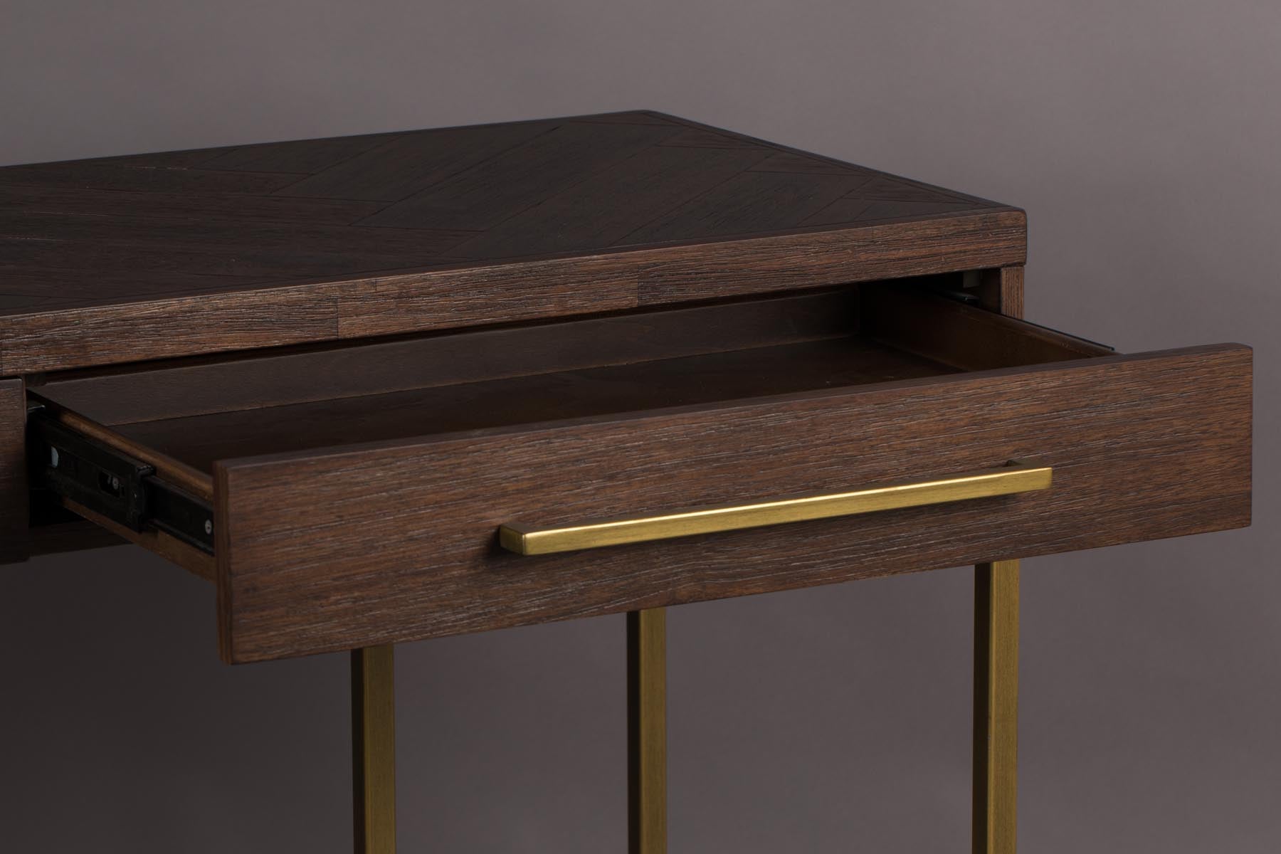 Konsolentisch Class in Braun/Messing präsentiert im Onlineshop von KAQTU Design AG. Schreibtisch ist von Dutchbone
