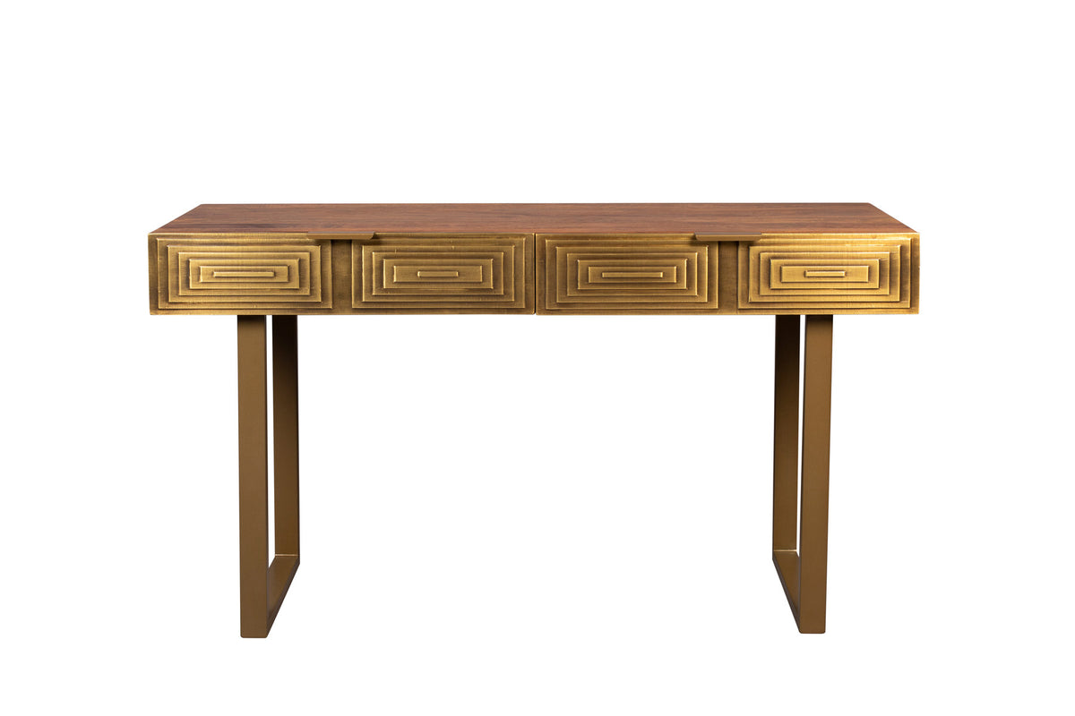 Konsolentisch Volan in Gold präsentiert im Onlineshop von KAQTU Design AG. Konsolentisch ist von Dutchbone