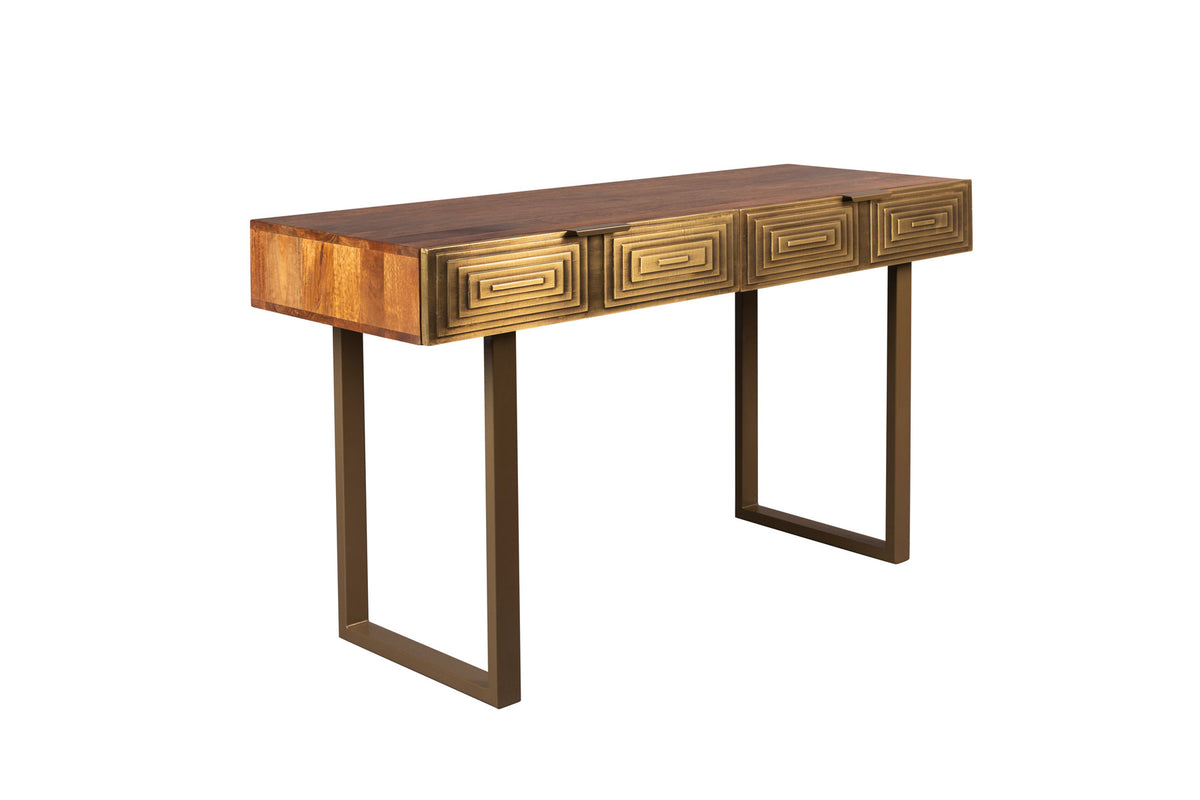Konsolentisch Volan in Gold präsentiert im Onlineshop von KAQTU Design AG. Konsolentisch ist von Dutchbone