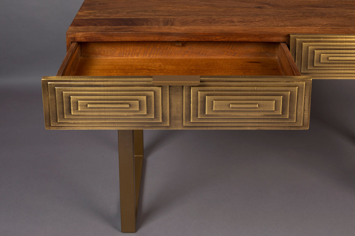 Konsolentisch Volan in Gold präsentiert im Onlineshop von KAQTU Design AG. Konsolentisch ist von Dutchbone