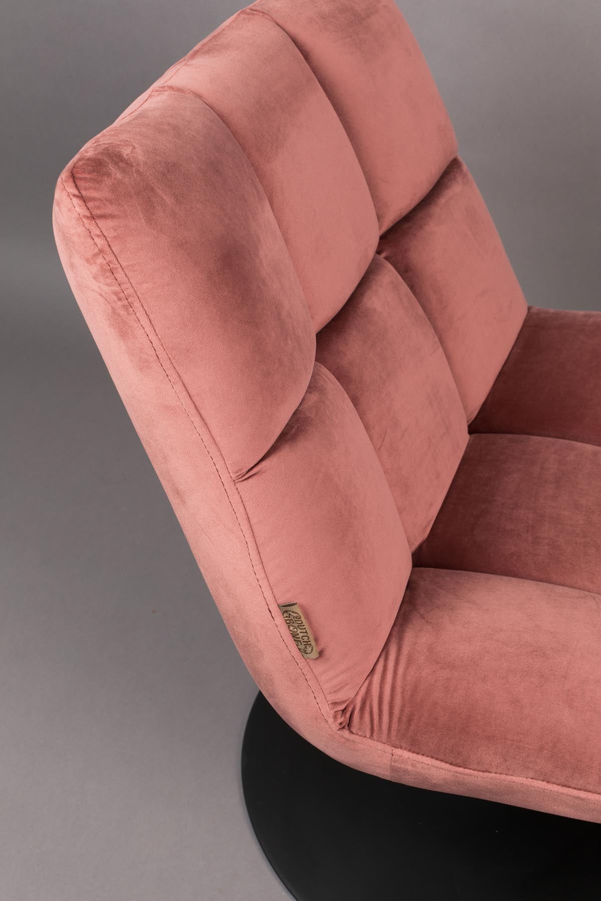 Loungesessel Bar Velvet in Altrosa präsentiert im Onlineshop von KAQTU Design AG. Sessel ist von Dutchbone