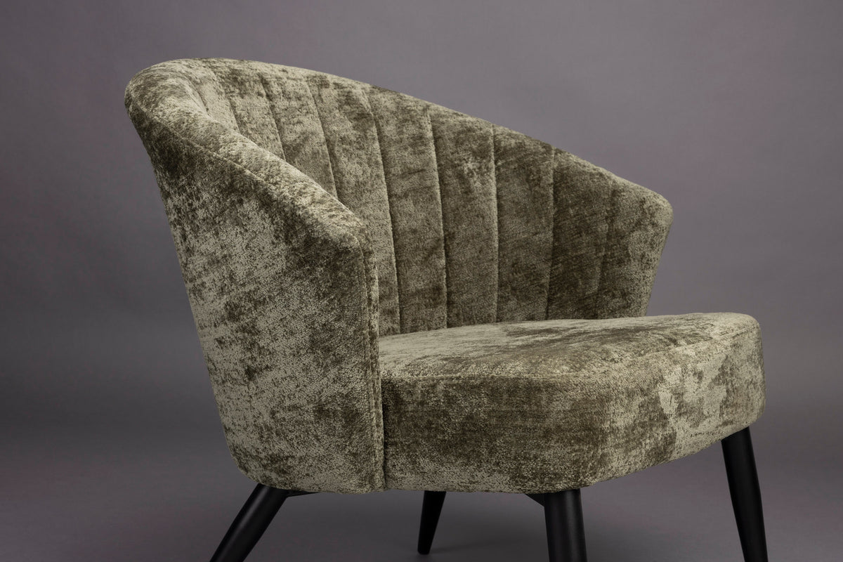 Loungesessel Georgia Grün in Grün präsentiert im Onlineshop von KAQTU Design AG. Sessel mit Armlehnen ist von Dutchbone