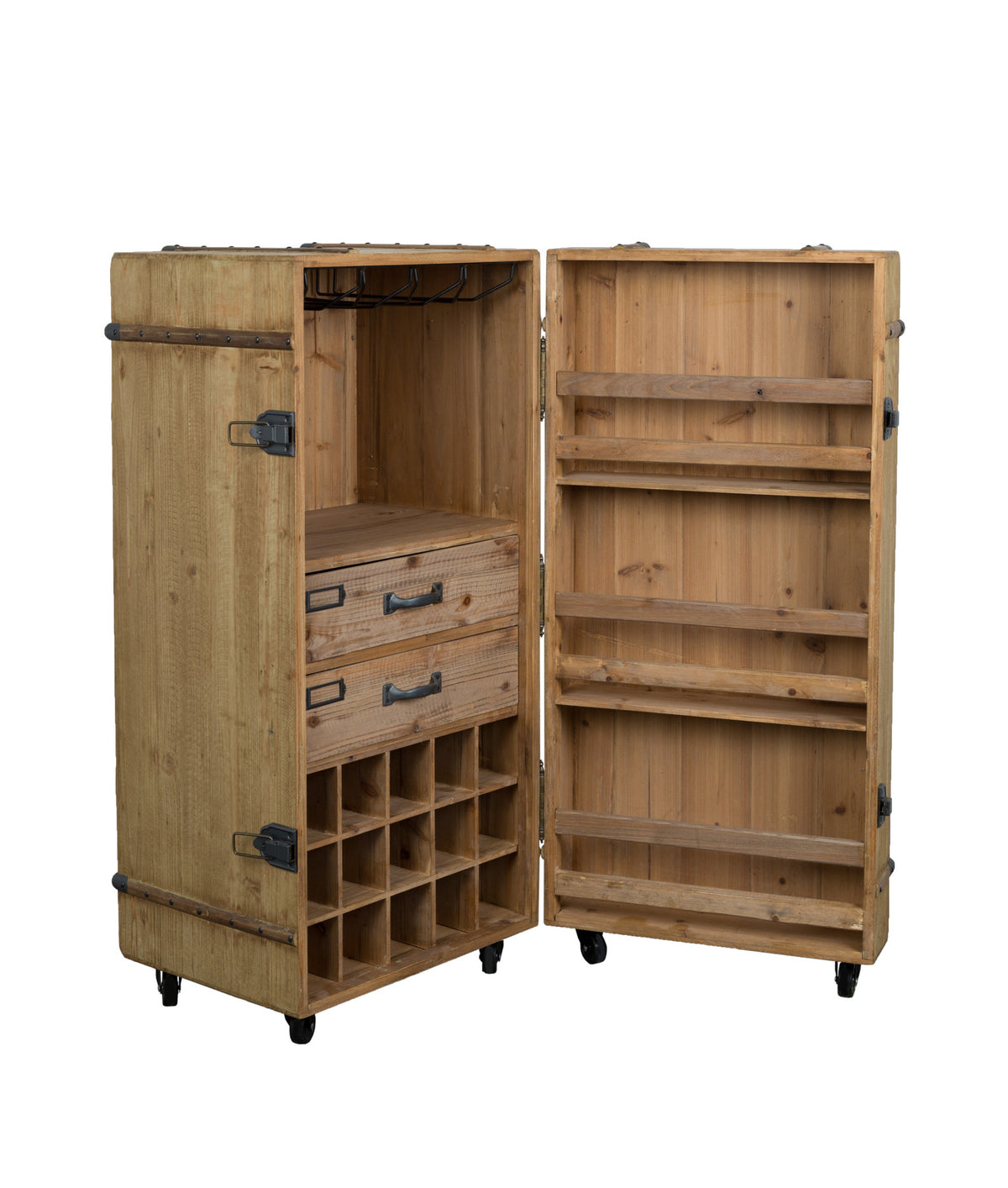 Cabinet Lico in Braun präsentiert im Onlineshop von KAQTU Design AG. Weinregal ist von Dutchbone