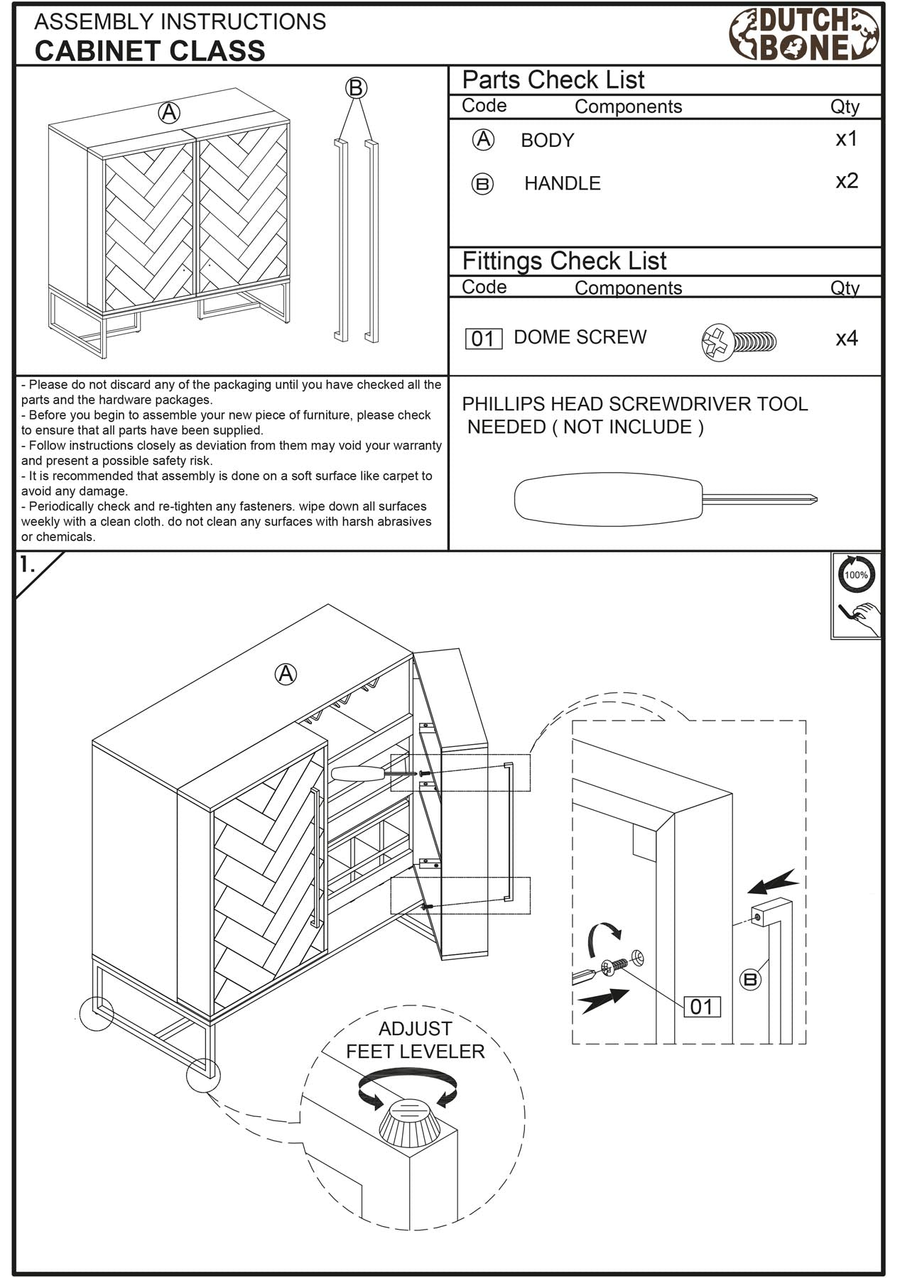 Cabinet Class in Braun präsentiert im Onlineshop von KAQTU Design AG. Cabinet ist von Dutchbone