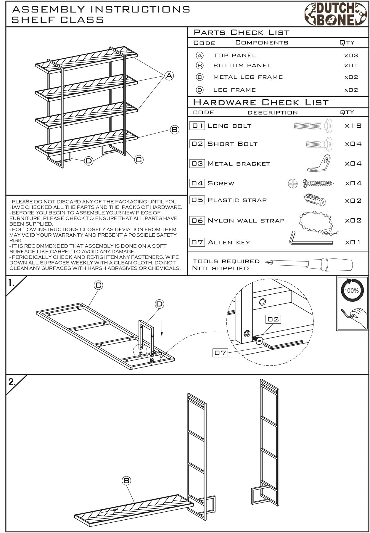 Regal Class in Braun/Messing präsentiert im Onlineshop von KAQTU Design AG. Cabinet ist von Dutchbone