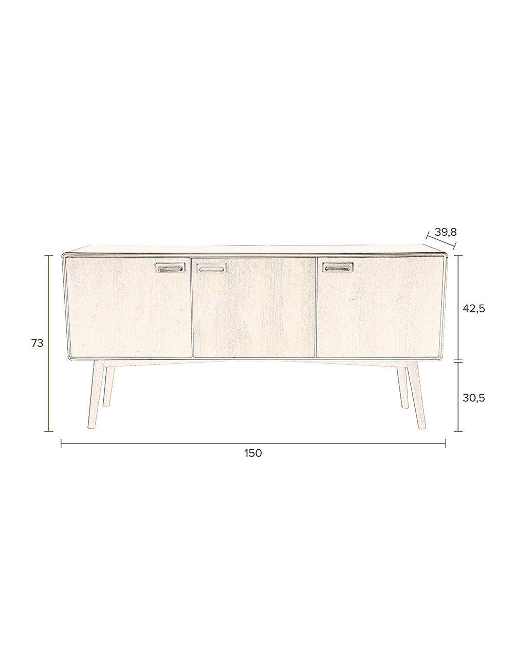 Sideboard Juju High in Mehrfarbig präsentiert im Onlineshop von KAQTU Design AG. Sideboard ist von Dutchbone