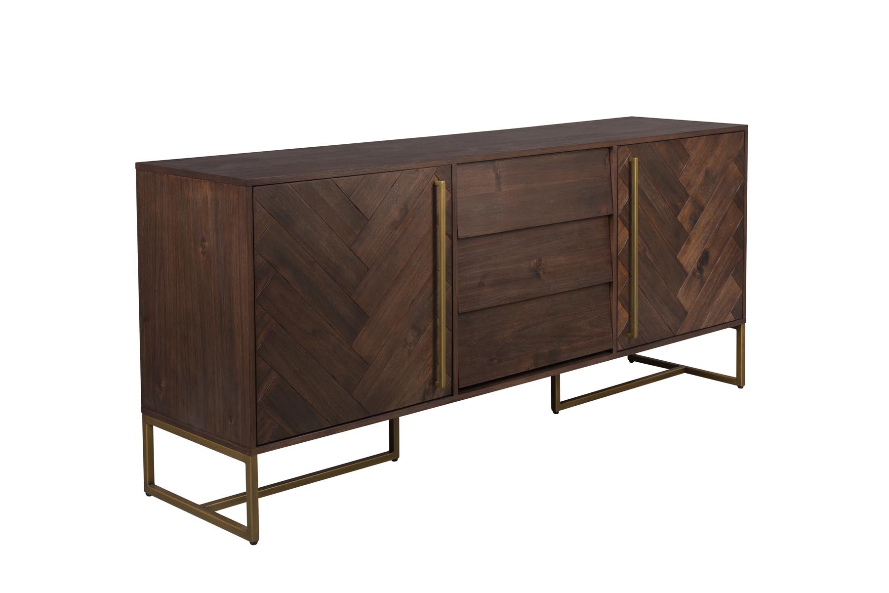 Sideboard Class High in Braun/Messing präsentiert im Onlineshop von KAQTU Design AG. Sideboard ist von Dutchbone