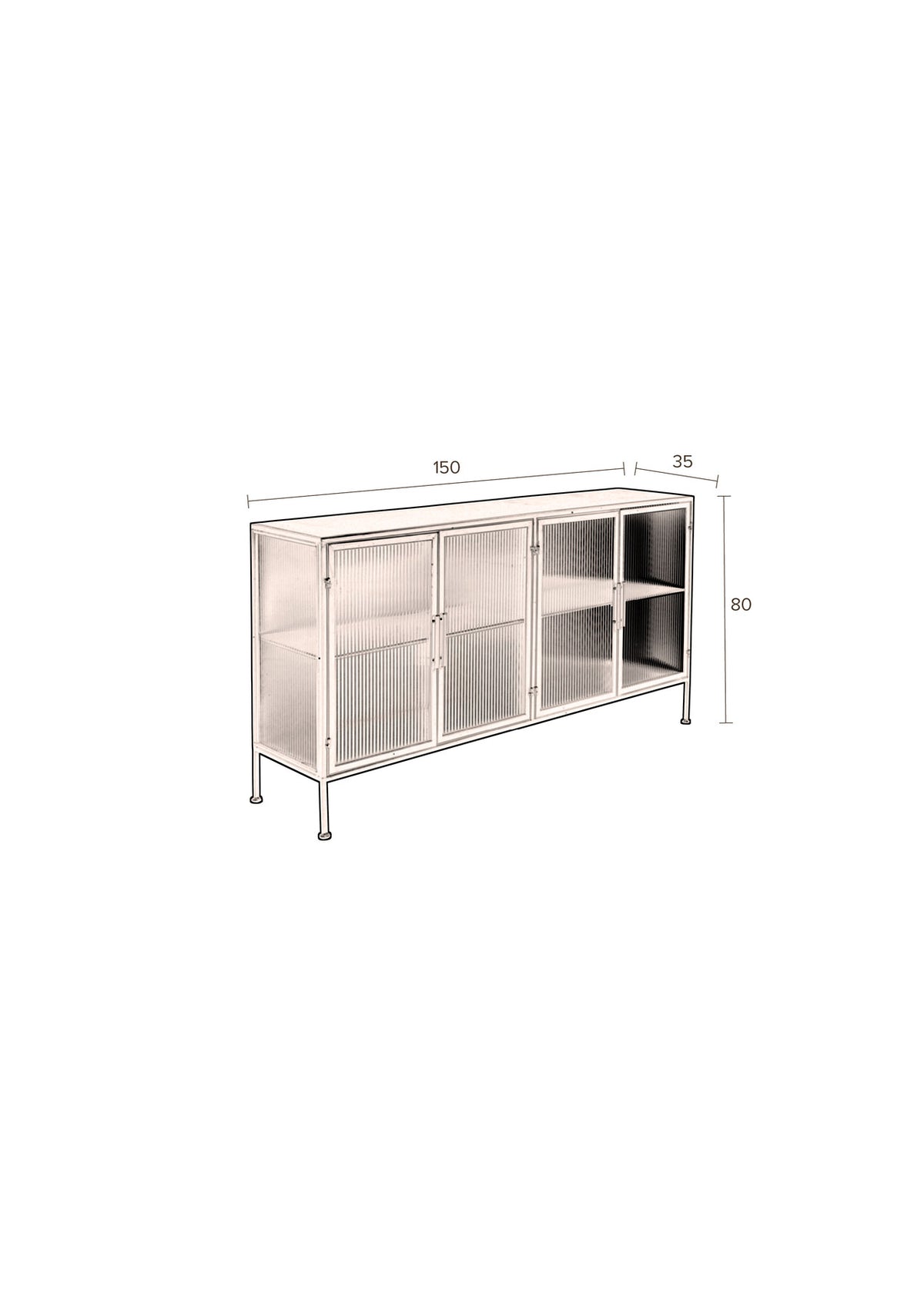Sideboard Boli in Schwarz präsentiert im Onlineshop von KAQTU Design AG. Sideboard ist von Dutchbone
