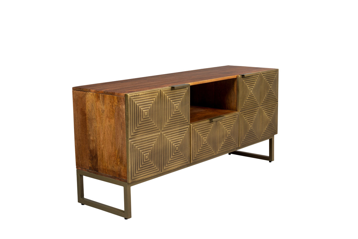 Sideboard Volan in Gold präsentiert im Onlineshop von KAQTU Design AG. Sideboard ist von Dutchbone