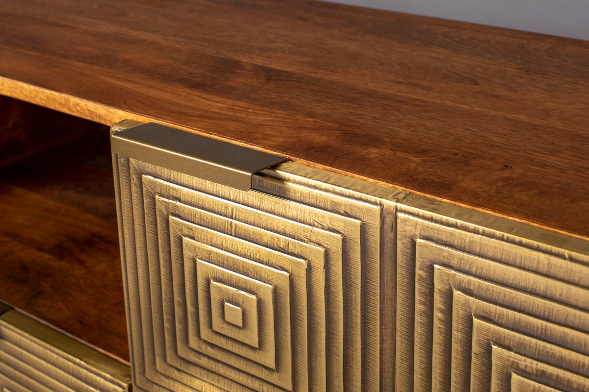 Sideboard Volan in Gold präsentiert im Onlineshop von KAQTU Design AG. Sideboard ist von Dutchbone