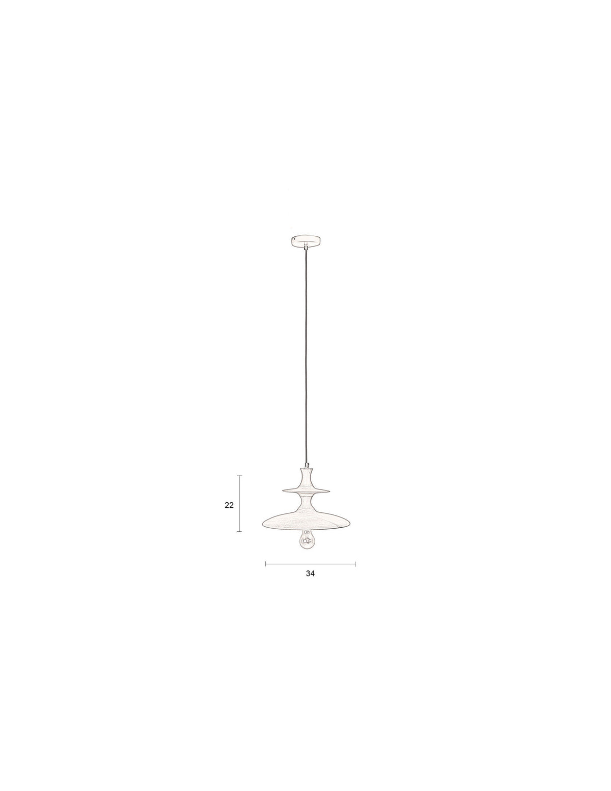 Pendellampe Cath S in Walnuss präsentiert im Onlineshop von KAQTU Design AG. Pendelleuchte ist von Dutchbone