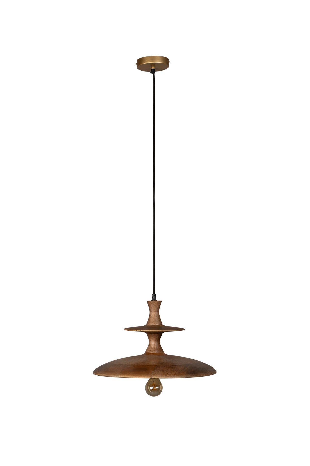 Pendellampe Cath L in Walnuss präsentiert im Onlineshop von KAQTU Design AG. Pendelleuchte ist von Dutchbone