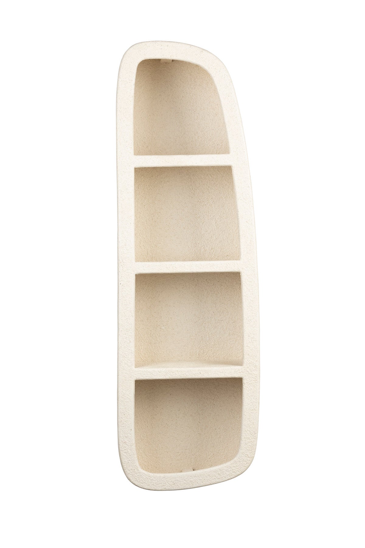 Beiges Wandregal Veda 3 Shelves aus recyceltem Marmor mit drei Ebenen und organischer Form