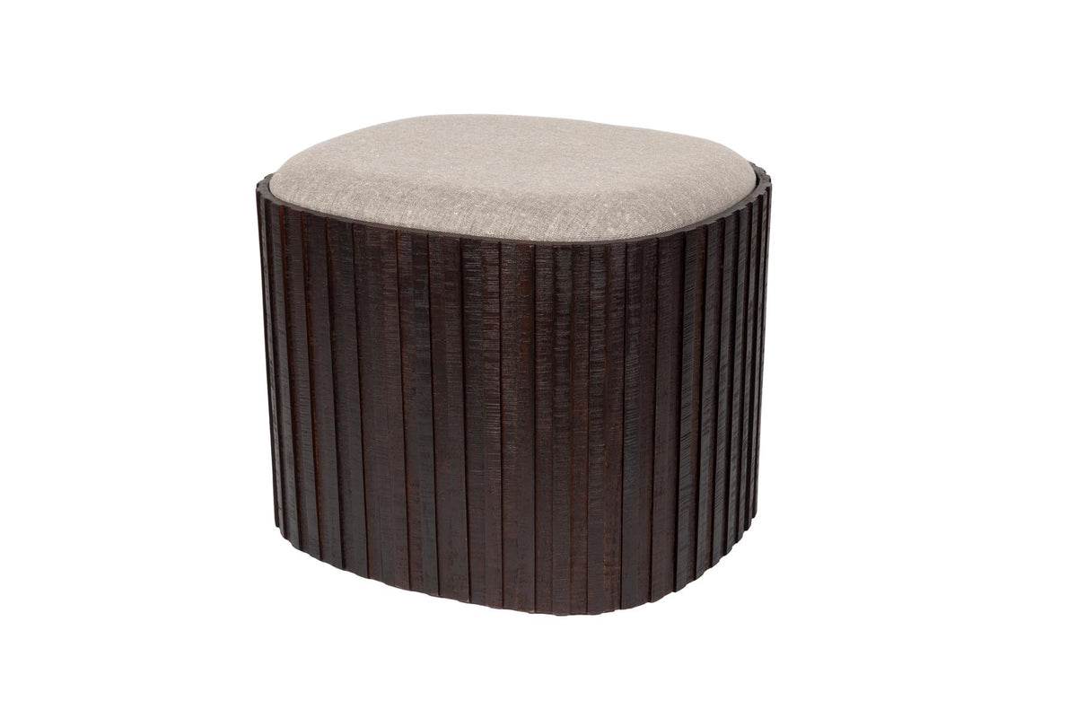 Sitzpouf mit Stauraum Bay Low in Braun präsentiert im Onlineshop von KAQTU Design AG. Pouf ist von Dutchbone