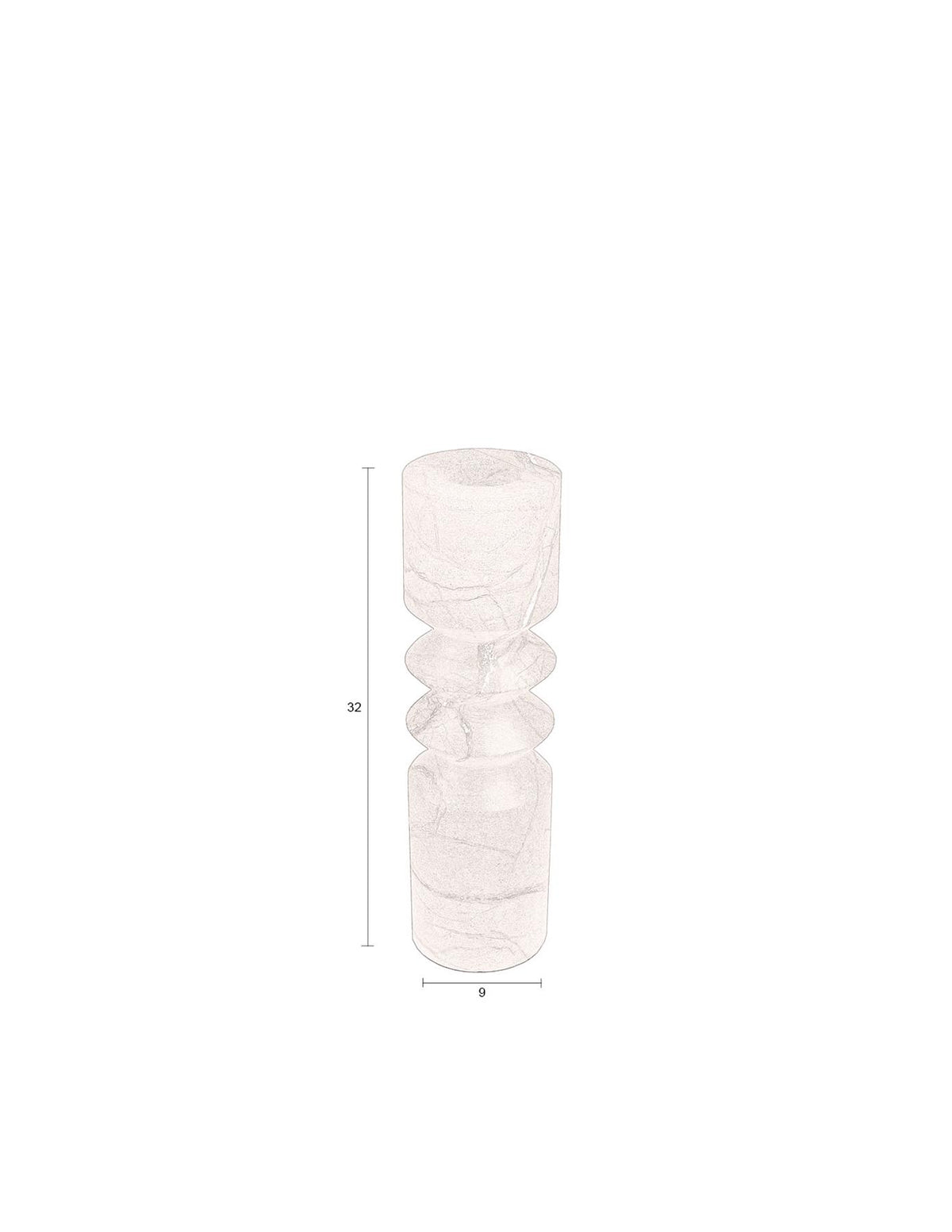 Kerzenständer Satpura Brauner Marmor in Braun präsentiert im Onlineshop von KAQTU Design AG. Kerzenständer ist von Dutchbone