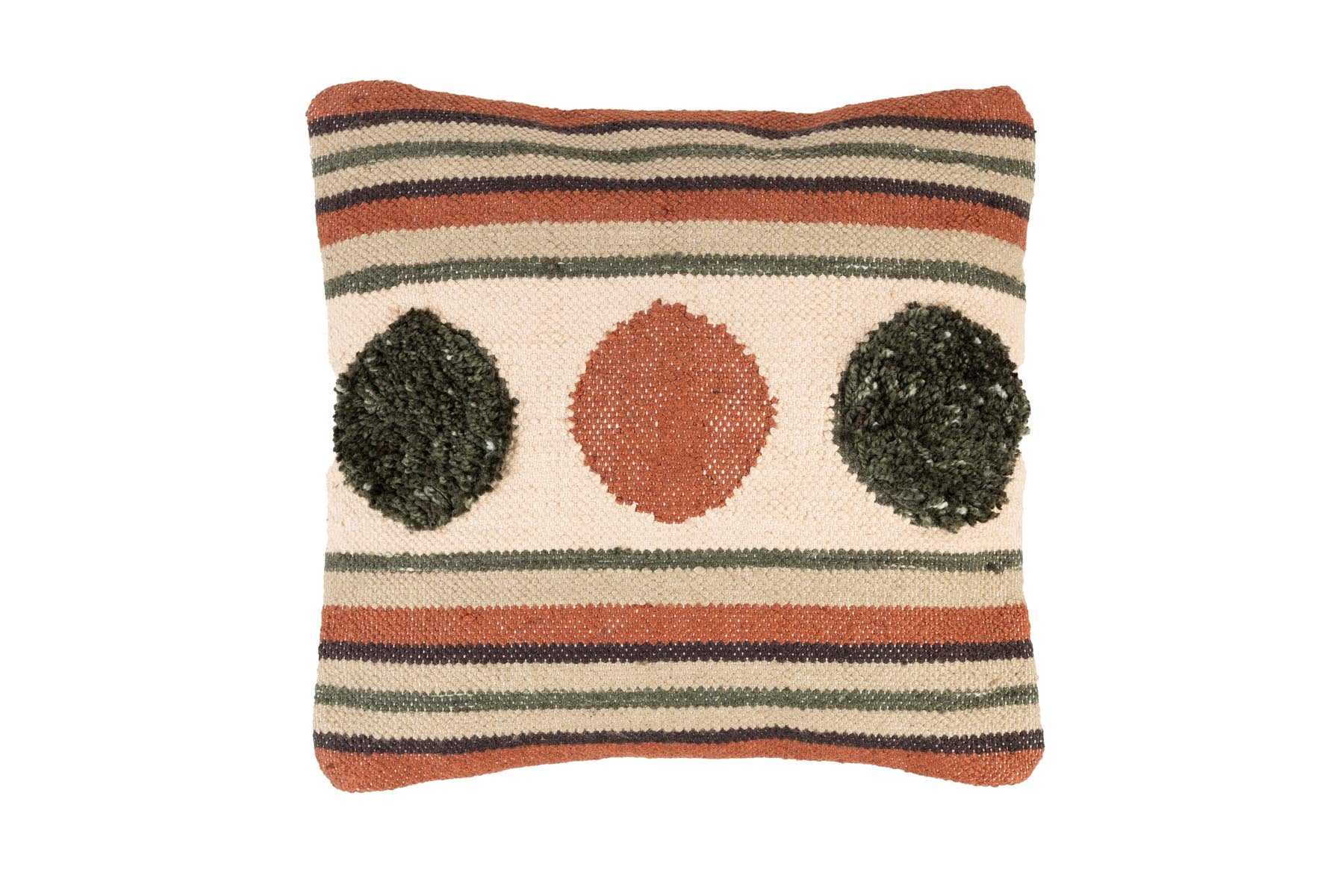 Kissen Haydon Stripe 45x45 in Beige präsentiert im Onlineshop von KAQTU Design AG. Deko Kissen ist von Dutchbone