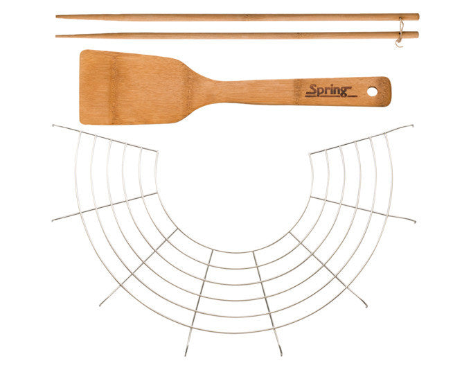 SPRING Wok Gusseisen mit Glasdeckel ø 35 cm in Schwarz präsentiert im Onlineshop von KAQTU Design AG. Wok Pfanne ist von SPRING