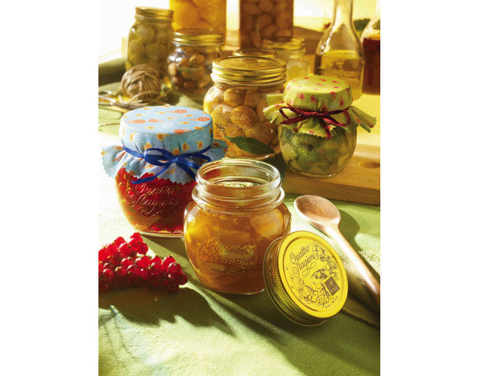 EINKOCHWELT Konservenglas Quattro Stagioni 500 ml in Transparent, Gold präsentiert im Onlineshop von KAQTU Design AG. Einmachgläser ist von EINKOCHWELT