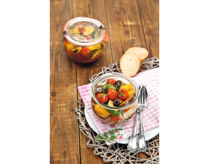 WECK Einmachglas Tulpenfrom mit Glasdeckel 580 ml ø 100 mm in Transparent präsentiert im Onlineshop von KAQTU Design AG. Einmachgläser ist von WECK