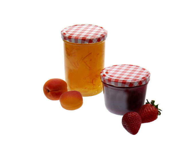 EINKOCHWELT Gläser mit Deckel karriert 6 Stück 440 ml ø 82 mm in Transparent präsentiert im Onlineshop von KAQTU Design AG. Einmachgläser ist von EINKOCHWELT