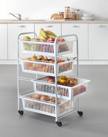 METALTEX Gemüsewagen Jumbo weiss in Weiss präsentiert im Onlineshop von KAQTU Design AG. Servierwagen ist von METALTEX