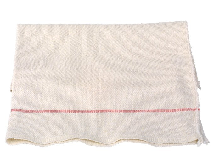Weisses Bodentuch aus Stoff mit rechteckiger Form, Grösse 65x45 cm, liegt flach ausgebreitet auf hellem Untergrund, Marke EBNAT.