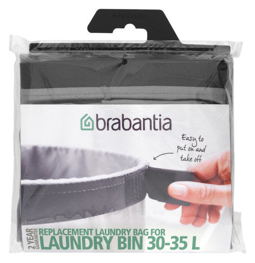 BRABANTIA Wäschesack grau 35 l in Grey, Grau präsentiert im Onlineshop von KAQTU Design AG. Wäschekorb ist von BRABANTIA
