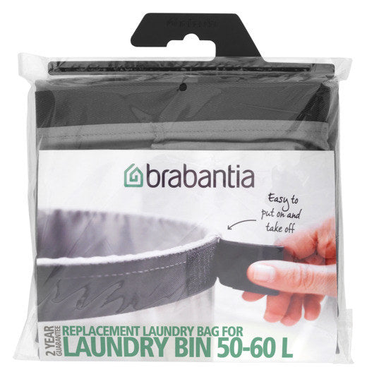 BRABANTIA Wäschesack grau 60 l in Grey, Grau präsentiert im Onlineshop von KAQTU Design AG. Wäschekorb ist von BRABANTIA