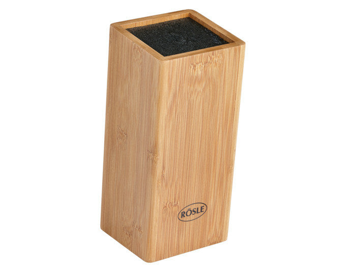 RÖSLE Messerblock mit Bürsteneinsatz inklusive Schere 7-teilig in Natur, Braun, Schwarz präsentiert im Onlineshop von KAQTU Design AG. Messerblock ist von RÖSLE