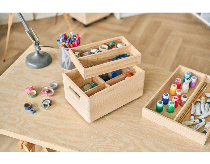 ZELLER Tabletteinsatz zu Kiste Kifer 30x20x15 cm Masse 26.5x17x5 cm in Natur, Braun präsentiert im Onlineshop von KAQTU Design AG. Haushaltshilfen ist von ZELLER PRESENT