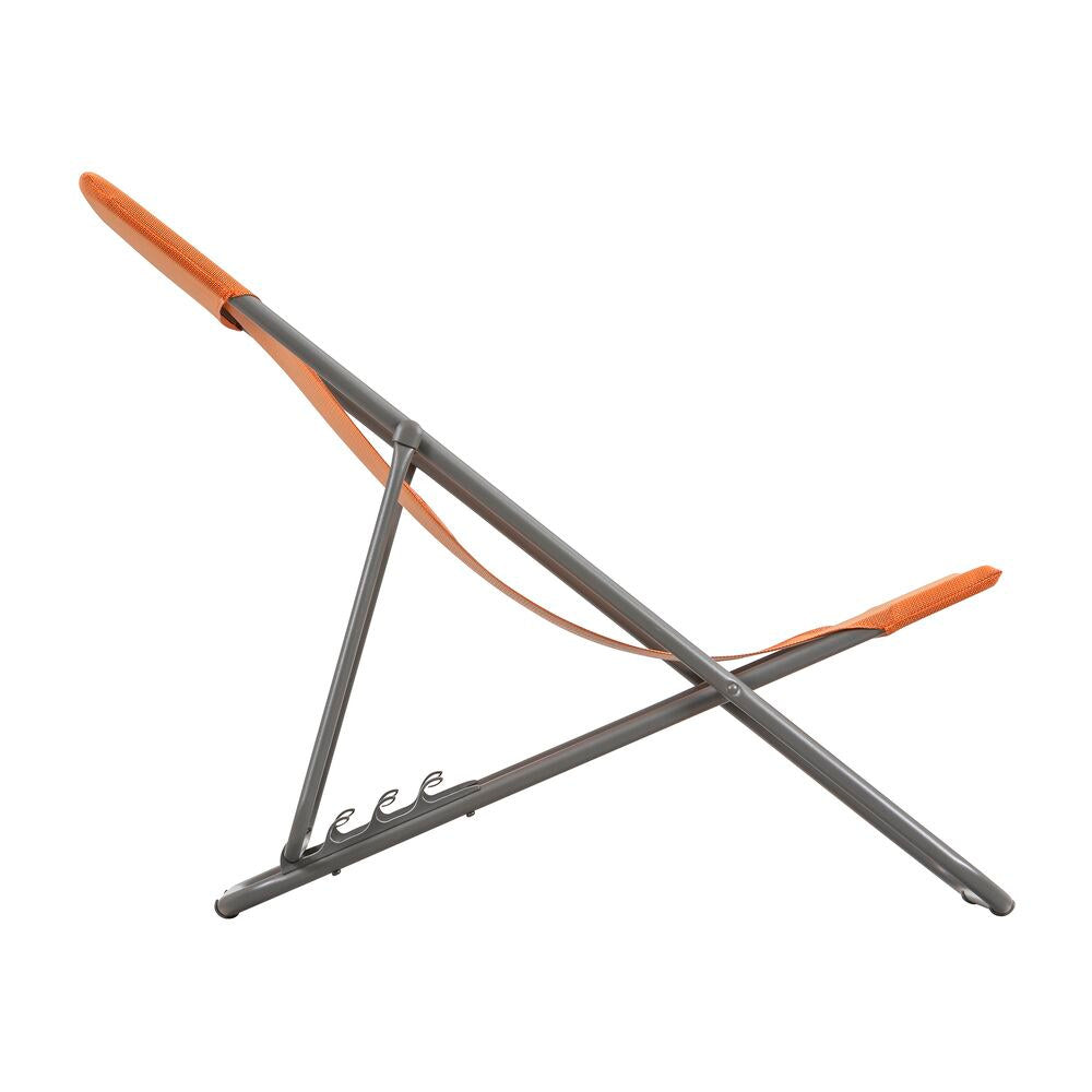 LAFUMA Sessel Maxi Transat clémentine, Gestell Titane in Clémentine, Orange präsentiert im Onlineshop von KAQTU Design AG. Liegestuhl ist von LAFUMA