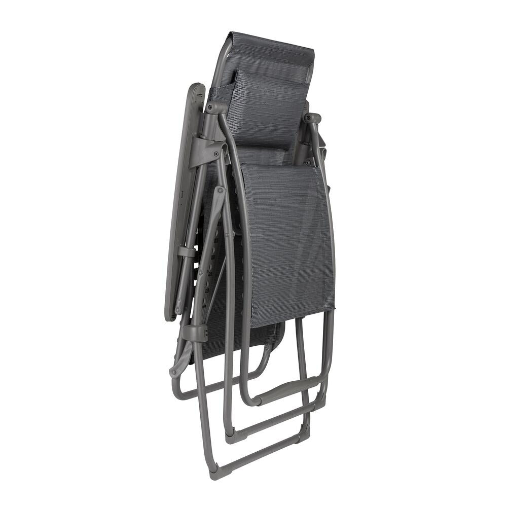 LAFUMA Relaxsessel Futura Clip XL obsidian titane II in Obsidian, Grau, Titane präsentiert im Onlineshop von KAQTU Design AG. Liegestuhl ist von LAFUMA