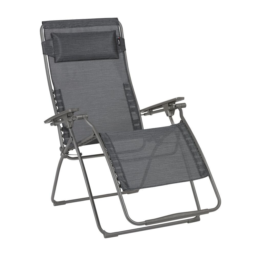LAFUMA Relaxsessel Futura Clip XL obsidian titane II in Obsidian, Grau, Titane präsentiert im Onlineshop von KAQTU Design AG. Liegestuhl ist von LAFUMA