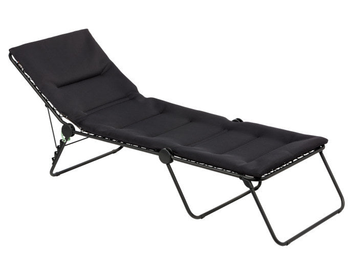 LAFUMA Liege Siesta L Air Comfort acier in Acier, Grau, Black, Schwarz präsentiert im Onlineshop von KAQTU Design AG. Liegestuhl ist von LAFUMA
