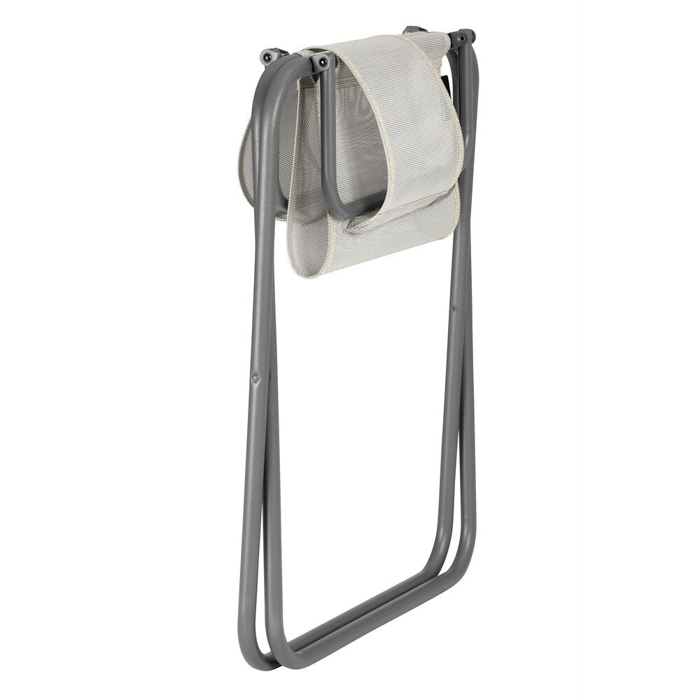 LAFUMA Klappsessel FGX XL seigle II Gestell titane in Seigle, Braun, Titane, Grau präsentiert im Onlineshop von KAQTU Design AG. Gartenstuhl mit Armlehnen ist von LAFUMA