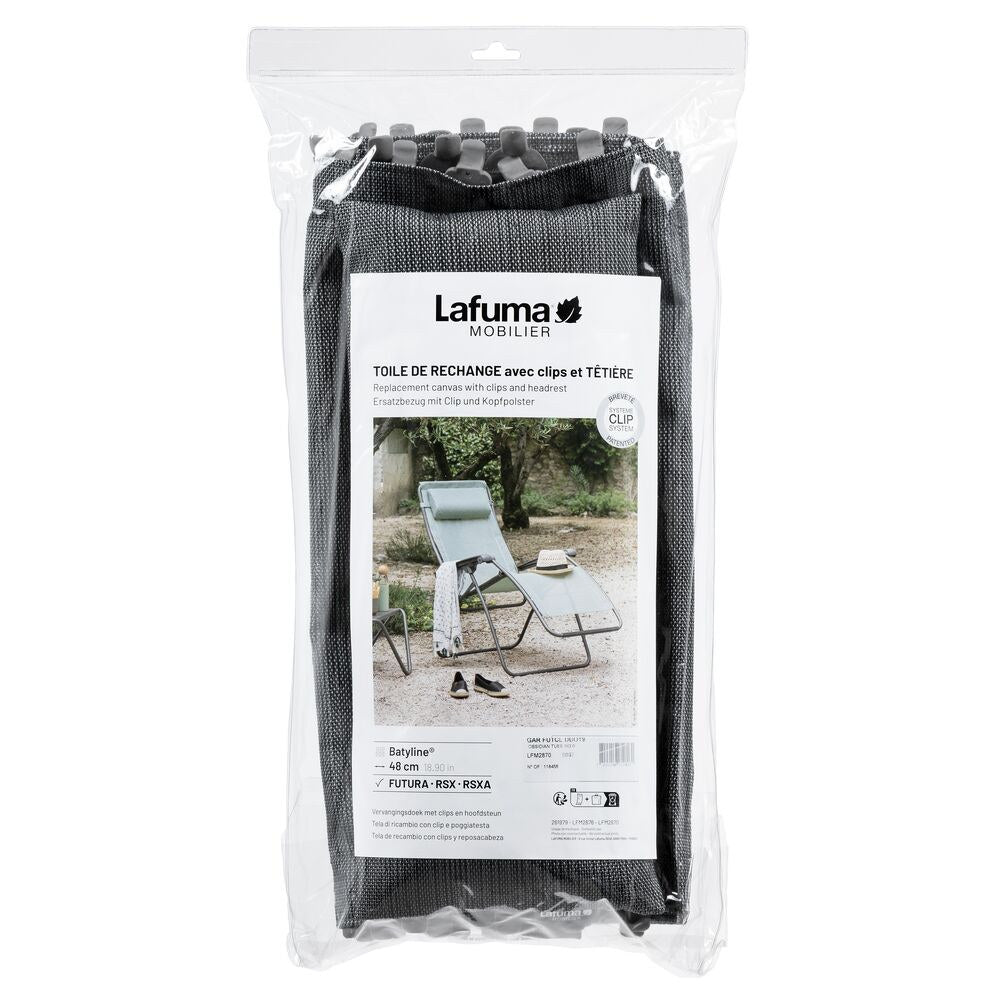 LAFUMA Garnitur Futura Clip obsidian in Obsidian, Grau präsentiert im Onlineshop von KAQTU Design AG. Outdoor Zubehör ist von LAFUMA