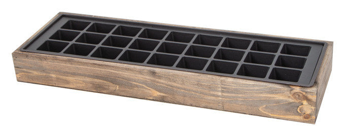 SIENA GARDEN Anzuchtvollholzkiste mit 27 Mulden in Transparent, Grau präsentiert im Onlineshop von KAQTU Design AG. Anzuchttopf ist von SIENA GARDEN