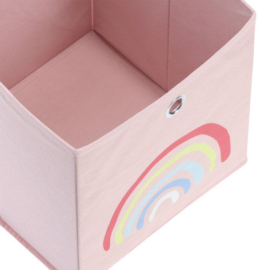 ZELLER PRESENT Aufbewahrungsbox Rosy Rainbow rosé Vlies 28x28x28 cm in Rosa, Dekoriert präsentiert im Onlineshop von KAQTU Design AG. Aufbewahrungsboxen ist von ZELLER PRESENT