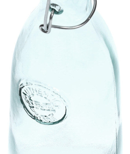 ZELLER PRESENT Glasflasche Recycled mit Bügelverschluss 1000 ml in  präsentiert im Onlineshop von KAQTU Design AG. Flasche ist von ZELLER PRESENT