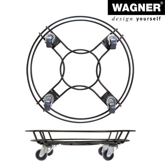 WAGNER Pflanzenroller Black Edition GH 0934 ø 38 cm in Schwarz präsentiert im Onlineshop von KAQTU Design AG. Pflanzenroller ist von WAGNER