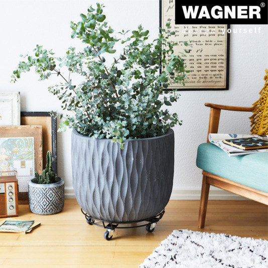WAGNER Pflanzenroller Black Edition GH 0934 ø 38 cm in Schwarz präsentiert im Onlineshop von KAQTU Design AG. Pflanzenroller ist von WAGNER