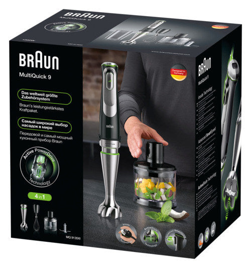 BRAUN Stabmixer Set Multi Quick 9 in Schwarz, Silber präsentiert im Onlineshop von KAQTU Design AG. Mixer ist von BRAUN